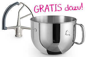 Zweite Rührschüssel und Flexirührer Jetzt im 6,9 Liter Artisan Set gratis dazu: Zweite Rührschüssel und Flexirührer!