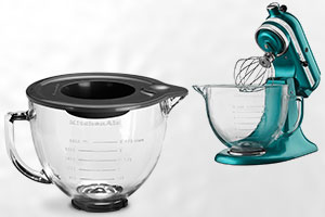 Klarglasschüssel KitchenAid Die Glasschüssel von KitchenAid für die Hammered Petrol Küchenmaschine.