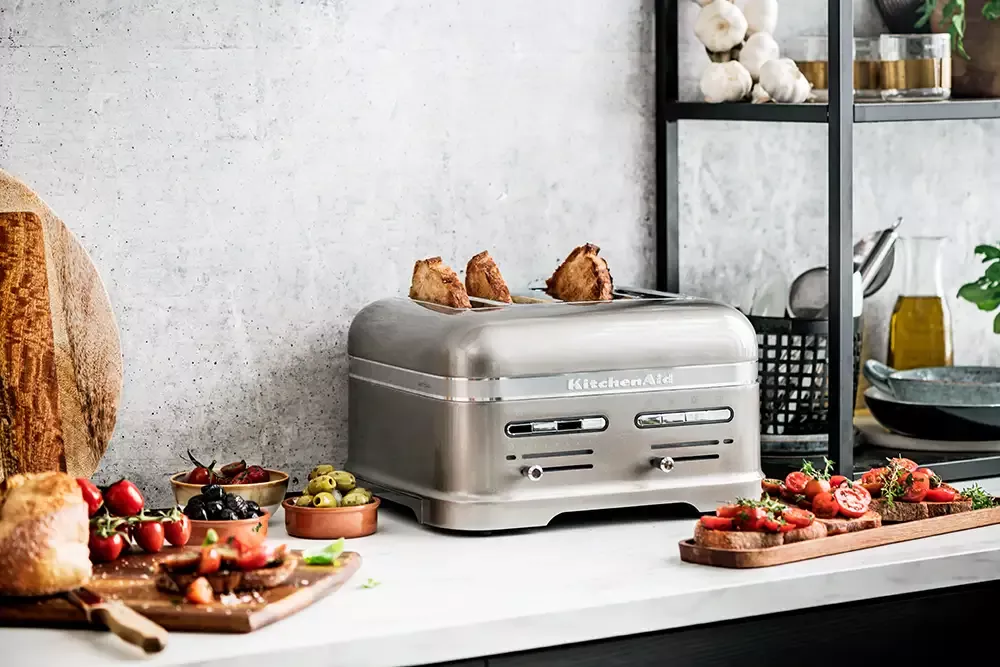 Rot Artisan KitchenAid Liebesapfel 4-Scheiben-Toaster