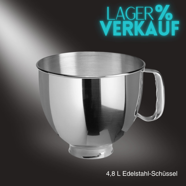 Original Zubehör KitchenAid 4,8-L-Schüssel aus Edelstahl...