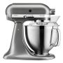 KitchenAid Artisan 4,8 Liter KSM185 Sallys Spar-Set mit Food Processor & Fleischwolf - MEDAILLON SILBER