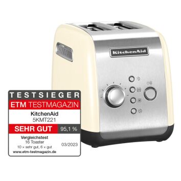 KitchenAid 2-Scheiben Toaster 5KMT221EAC - CREME