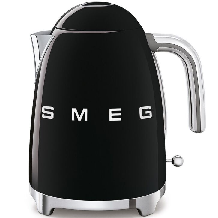 SMEG Wasserkocher KLF03BLEU mit 1,7 L Fassungsvermögen - Schwarz 50s Retro-Style