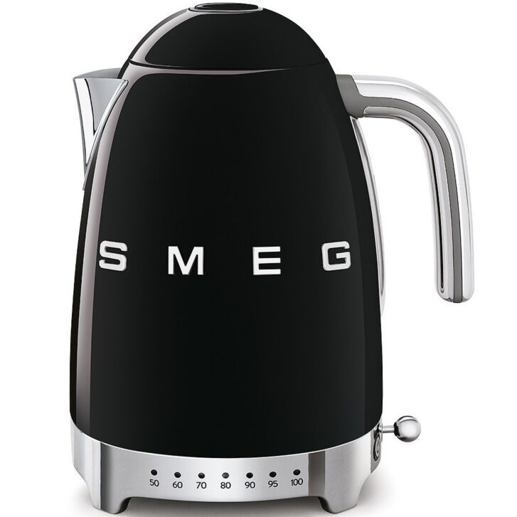 SMEG Wasserkocher 1,7 L mit einstellbarerer Temperaturregelung - Schwarz KLF04BLEU