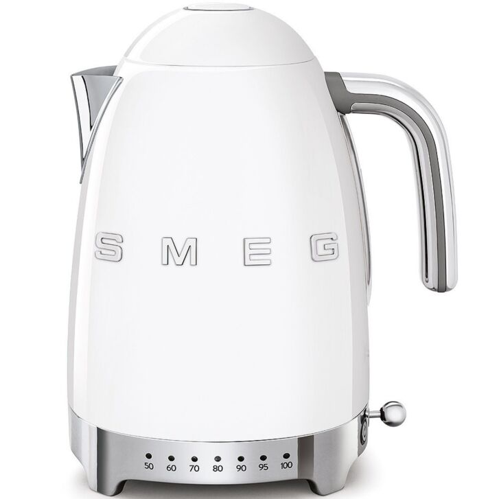 SMEG Wasserkocher 1,7 L mit einstellbarer Temperturregelung - Weiß  KLF04WHEU