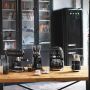 SMEG Kaffeemaschine DCF02BLEU Schwarz 50s Retro-Style