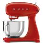 SMEG Küchenmaschine SMF03RDEU Super Spar-Set inkl. Fleischwolf, Eisbereiter und Gemüseschneider - Rot 50s Retro-Style