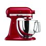 KitchenAid Starterpack: KitchenAid Artisan Küchenmaschine 4,8 L - EMPIRE ROT -  inkl. Profi-Spritzschutz Zuhälter und Profi-Edelstahl-Rührelemente Teigpeitsche, Schaumschläger & Tornado