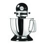 KitchenAid Starterpack: KitchenAid Artisan Küchenmaschine 4,8 L - ONYX-SCHWARZ -  inkl. Profi-Spritzschutz Zuhälter und Profi-Edelstahl-Rührelemente Teigpeitsche, Schaumschläger & Tornado