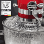 KitchenAid Starterpack: KitchenAid Artisan Küchenmaschine 4,8 L - MINERAL WATER -  inkl. Profi-Spritzschutz Zuhälter und Profi-Edelstahl-Rührelemente Teigpeitsche, Schaumschläger & Tornado